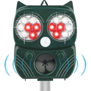 R&eacute;pulsif Ultrasonique Pour Chats, R&eacute;pulsif Solaire Pour Animaux, &Eacute;tanche Ip66, Avec Capteur Infrarouge &Agrave; Fr&eacute;quence R&eacute;glable Pour &Eacute;loigner Les Chiens Et Les Chats. - Neuf
