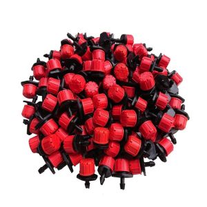 200Pcs 1/4"" Goutteur Irrigation, Goutteurs réglables d'irrigation arrosage Goutte à Goutte pour Plante Jardin Serre Potager Gazon - Neuf