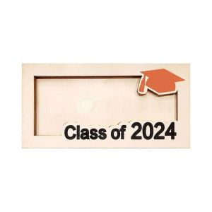 2024 Personnalisé Graduation Argent Porte-Cadeau Marron Foncé - Neuf
