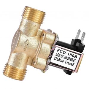 1/2 ""AC 220v Normalement fermé Solénoïde Électrique Électrovanne Magnétique En Laiton Pour Le Contrôle de L'eau Facile - Neuf