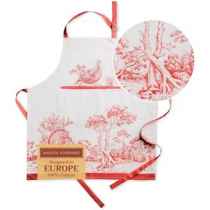 Tianyi-Maison D'hermine Tablier 100% Coton, 1 Pièce, Tour De Cou Réglable, Avec Poche Centrale Et Longs Liens Pour Femmes, Hommes Et Chefs - Neuf