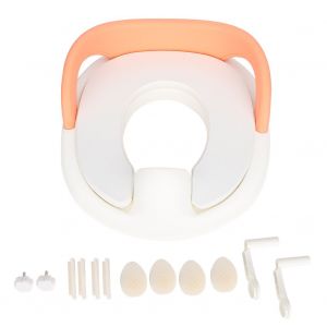 Housse De Siege De Toilette Portable Antiderapante Et Reglable Pour Enfants, Coussin Doux Et Reglable, Orange - Neuf