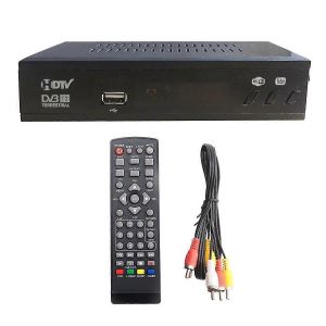 DVB T2 HEVC 265 Tuner TV numérique DVB-T2 265 1080P HD Décodeur USB Récepteur TV terrestre EPG Set Top Box,Prise UE - Neuf