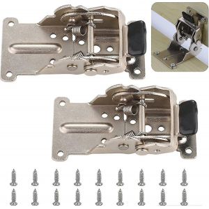 Charnière pliante autobloquante, 2 pièces argent en acier inoxydable Support pliant Support serrure rallonge table pied de lit, établis pliants - Neuf