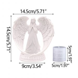 La pri&egrave;re de l'Ange de l'Ornement Ange &Eacute;l&eacute;gant Chandelier Ornement Blanc Pur - Ange Chandelier (&agrave; la Bougie) - Neuf