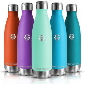 Gourde Isotherme, Bouteille Isotherme 500ml, Gourde Enfant Sans Bpa, Gourde Inox, Bouteille D'eau Pour Sport, Gym, &Eacute;cole, Bureau - Neuf