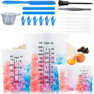 Tasses &Agrave; Mesurer En Silicone Avec Bec Verseur Et Accessoires - Neuf