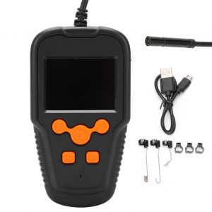 Endoscope industriel 2MP avec objectif IP67 de 5,5 mm, ecran HD de 2,4 pouces, portable, orange, 2 m/6,6 pi - Neuf