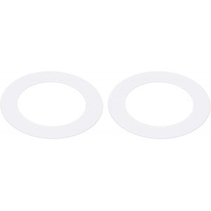 Kal-Bague De Finition En Métal Pour Éclairage Encastré, 2pcs, Diamètre Extérieur De 2,99 Pouces (76mm) Et Diamètre Intérieur De 2,01 Pouces (51mm), Couleur Blanc Mat. - Neuf