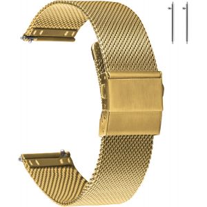 Bracelets De Montre En Maille D'acier Inoxydable Pour Hommes Et Femmes,Bracelets De Montre En Maille À Dégagement Rapide 14mm 16mm 18mm 20mm 22mm.[U3336] - Neuf