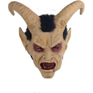 Masque de cosplay démon Lucifer, masque effrayant en latex, accessoire de cosplay pour exposition d'anime, soirée à thème, représentation sur scène et Halloween - Neuf