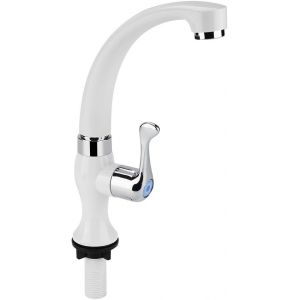 Robinet de Cuisine - Robinet Eau Froide Uniquement G1/2 Poignée Fleurie Plastique pour Evier,Salle,Lavabo.Camping,Car - Neuf