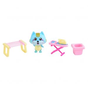 Maison de poupee de dessin anime haute simulation, kit de modele, jouet educatif pour enfants (buanderie) - Neuf