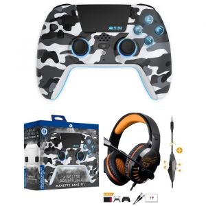 Casque Gamer PC - Compatible PS4/PS5/Xbox/PC - Manette PS5 Bluetooth White Camo - PRO H3 - Neuf