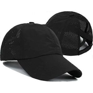 Femmes Criss Cross Ponytail Casquette De Baseball Réglable En Désordre High Bun Ponycap Quick Dry Hat - Neuf