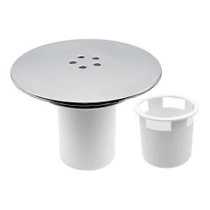 Couvercle de siphon de douche,couvercle de trou de bouchon de douche 90mm/115mm trou de remplacement de bouchon fini chromé - Neuf