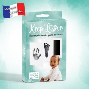 Yemaesre-Keeplove Kit Empreinte Bébé, Tampon Sans Encre Main Et Pied Bébé, Souvenir Cadeau Naissance Et Cadre, Grande Taille 12,5x8cm - Neuf
