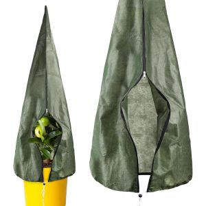 ASFASFq-SUPAWAY Housse hivernage plante réutilisable Voile hivernage plante Housse hivernage non tissée avec cordon et fermeture éclair Protection contre gel housses pour arbre,palmier,plante balcon, - Neuf
