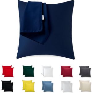 Cauc-Taie D'oreiller 60x60 Microfibre Premium Lot De 2 Housse Coussin Pour Coussins Canap&eacute;/Lit Tissu Super Doux Resistant Et Lavable Hypoallerg&eacute;nique Anti-Acariens Avec Fermeture &Eacute;clair Invisible - Neuf