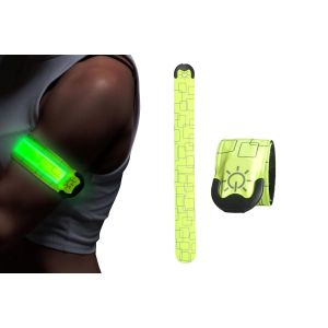 Brassard R&eacute;fl&eacute;chissant Led Pour La Course Et Le Cyclisme Nocturnes Avec Batterie Rechargeable - Neuf