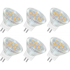 MR11 GU4 LED 2W Blanc Chaud 3000k,120° 250LM,Halogène MR11 10W 20W Équivalent,AC DC 24V 12V Spot LED Encastrable GU4 35mm pour Meuble Cuisine Camper,non-dimmable,lot de 6 - Neuf