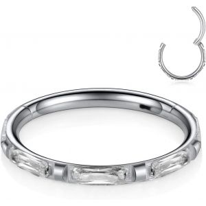 Kal-Piercings En Acier Chirurgical 316l Et Oxyde De Zirconium Pour Oreille Et Nez - Calibres 20, 18, 16, 14 - Anneaux Pour Homme Et Femme - Neuf