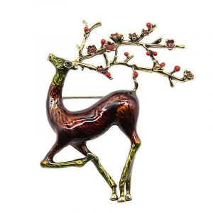 Les D&eacute;corations De No&euml;l De No&euml;l Cerfs &Eacute;mail Broche Renne Cerf Sika Broche Mignon Bel Animal Pin D'hiver De Bijoux Broches Pour Les Femmes Men4pcsmulti-Colo - Neuf