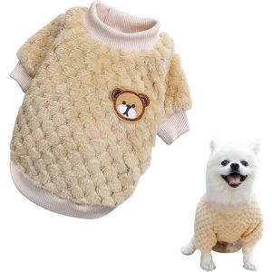 Jgd-Pull Pour Petit Chien/Chat, Pull-Overs En Polaire Pour Petits Chiens, Pull Hiver Manteau En Polaire, Manteaux D'hiver Pour Chien//Chat, Manteau D'hiver Chaud Doux Et Pelucheux, L, Jaune - Neuf