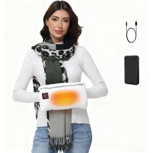 Chauffe-Mains &Eacute;lectrique Sans Fil Avec Batterie Externe De 10 000 Mah - Coussin Chauffant Multifonction Portable Pour Dos, Ventre, Cou, &Eacute;paules - S&ucirc;r Et Doux - Id&eacute;al Pour L'ext&eacute;rieur, Les Voyages - Neuf