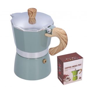 HJLIAN Cafetiere 150 ml pour cuisiniere a gaz, moka, ethanol, bleu cyan - Neuf