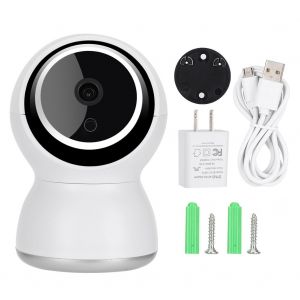 Mini camera panoramique/inclinaison Wi-Fi, systeme de videosurveillance pour la securite a domicile, audio bidirectionnel, babyphone 110-240 V US 720P - Neuf
