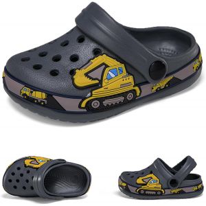 Kalanka-Sabots Mules Enfant Pantoufles Été Respirant Chaussures De Jardin Fille Garçon Dinosaure Sandales De Plage Maison Antidérapant Chaussons - Neuf