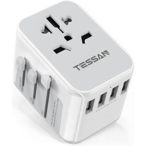 ERYI-Adaptateur Prise Universelle, Adaptateur De Voyage Avec 4 Usb A, Prise International France Vers Usa Canada Uk Australie Chine Japon - Neuf