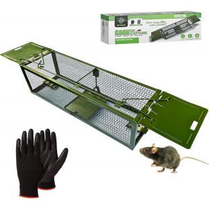 ChenQuanSarl-Piège À Rat Et Souris Vivants ¿ Cage Double Entrée Réutilisable En Acier | Capture Sans Cruauté + Gants + Ebook Offerts ¿ Nasse Anti Rongeur Et Mulot Pour Maison, Garage, Intérieur Et Ex - Neuf