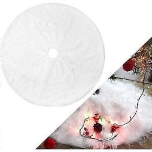 Jupe de sapin de No&euml;l en peluche, tapis de sapin, tapis de sol pour pied de sapin, tapis en peluche blanche pour bois, pour une d&eacute;coration de No&euml;l r&eacute;ussie. - Neuf