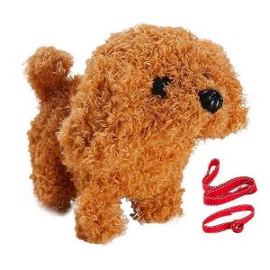 C B&eacute;b&eacute; Jouet Chien Qui Marche Aboie Queue Remuant En Peluche Interactive &Eacute;lectronique Animaux Jouets Pour Chiots Pour Filles-Bien - Neuf