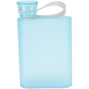 Checarzhn--No1-Bouteille D'eau Plate 380 Ml/13,3 Oz, Bouteille D'eau Plate Mince Réutilisable Transparente, Bouteille D'eau En Papier Portable Carrée Transparente Pour L'école, Le Sport, Les Voyages( - Neuf