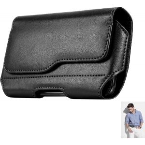 acdsgd-tui De Ceinture, Fermeture Magn&eacute;tique T&eacute;l&eacute;phone Protection Sacoche Telephone Horizontal Ceinture Clip &Eacute;tui Cuir Boucle Coque Universelle Cell Phone Holster with Belt Clip, Cadeaux de No&euml;l - Neuf