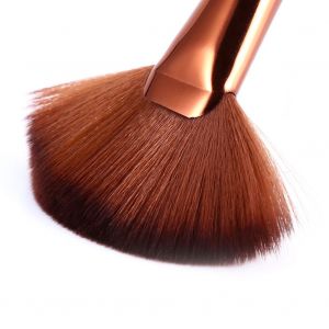 1 Pinceau Poudre Professionnel, Forme Amusante, Outil De Maquillage Pour Le Contour Du Visage (Marron Rouge) - Neuf