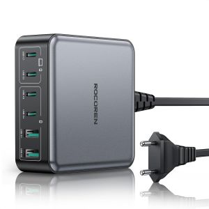 Chargeur Usb C Multiple 270w Avec Gan,Chargeur Usb C 100w Prise Usb Multiple Pour Macbook Air/Pro, Iphone 16/15/14, Ipad, Galaxy, Steam Deck, Acer - Neuf