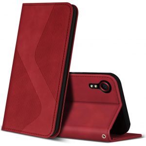 SJZG-Coque Pour Samsung Galaxy Xcover 5, Premium &Eacute;tui Housse En Cuir De Protection Avec [Emplacements Cartes] [Magnetique], Clapet Folio Portefeuille Pour Samsung Galaxy Xcover 5 (Rouge) - Neuf