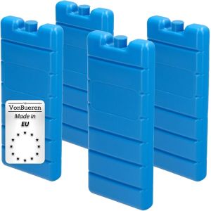 Ice Pack For Insulated Bag|Pack Of 4|Up To 12 Hours Cooling Time|7.5 X 16.5 X 2 Cm|Plastic - Neuf