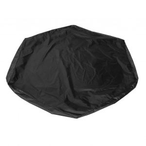 Couverture de bac &agrave; sable hexagonale Bac &agrave; sable Couverture de jouets Couverture de piscine &eacute;tanche avec cordon de serrage pour jardin ext&eacute;rieur noir - Neuf