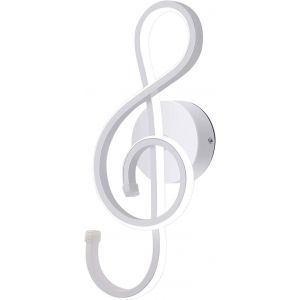 Subzonal-22w Cr&eacute;atif Moderne Led Applique Murale Int&eacute;rieur Lampe Murale Led Lampe De Mur Aluminium Musique Symbole Art D&eacute;coration Pour Chambre &Agrave; Coucher Salon Escaliers Caf&eacute; Couloir, 6000k Blanc - Neuf