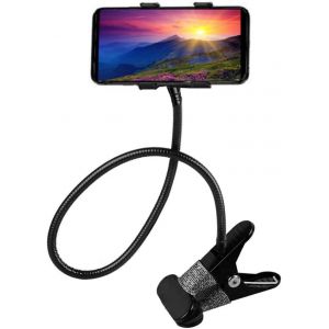 MEVRONISSHOP-Universelle Lit Support Telephone Bureau - Support T&eacute;l&eacute;phone avec Bras R&eacute;glable Rotation 360&deg; , Flexible Col de Cygne Bras Long Rotation T&eacute;l&eacute;phone Portable pour tous les smartphones de 4 - Neuf