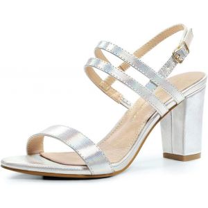 Sandales À Bride Cheville Et Talon Carré Pour Femme - Neuf