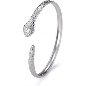 Kalsw-Bracelet Serpent Ouvert-Jonc Réglable-Manchette Animal-Bijoux À La Main Pour Femmes Et Filles - Neuf