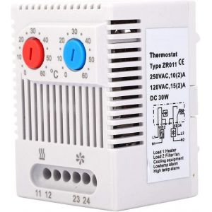 Contr&ocirc;leur De Temp&eacute;rature Interrupteur Uuvert/Ferm&eacute;, 0-60&iquest; Thermostat R&eacute;glable Contr&ocirc;leur, Zr011 R&eacute;gulateur De Temp&eacute;rature En Plastique, Thermostat M&eacute;canique 0-60, M&eacute;canique Num&eacute;rique - Neuf