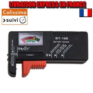 Testeur de Piles Autonome Universel NiMh AA AAA C D 3 9 1.5 V Bouton Noir BT-168 - Neuf