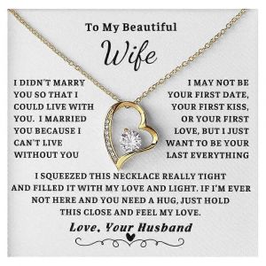 Collier &laquo; Amour &Eacute;ternel &raquo; En Argent Sterling 925, Cadeau Romantique Pour Ma Femme, Cadeau Id&eacute;al Pour No&euml;l, Un Anniversaire Ou La Saint-Valentin. - Neuf